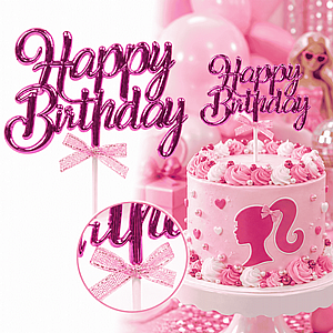 טופר לעוגה Happy Birthday תכלת, יחידה 1 טופר לעוגה Happy Birthday תכלת, יחידה 1